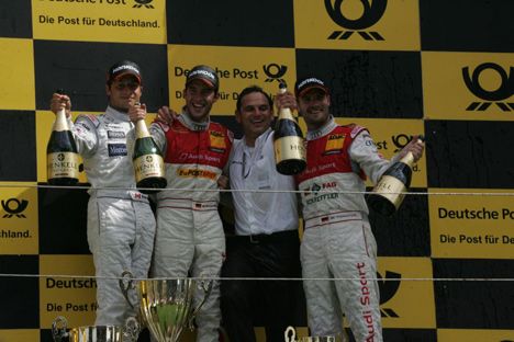 Bruno Spengler, Mike Rockenfeller, Abt teamchef Hans-Jürgen og Martin Tomczyk.